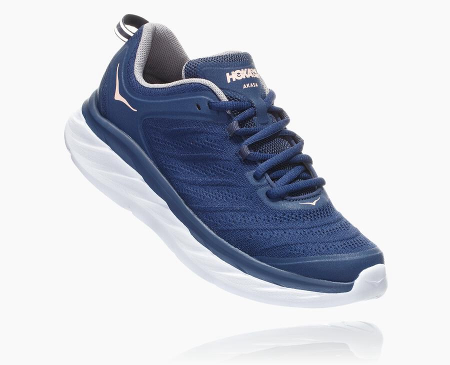 Hoka One One Hardloopschoenen Dames - Akasa - Blauw/Wit - KP0379584